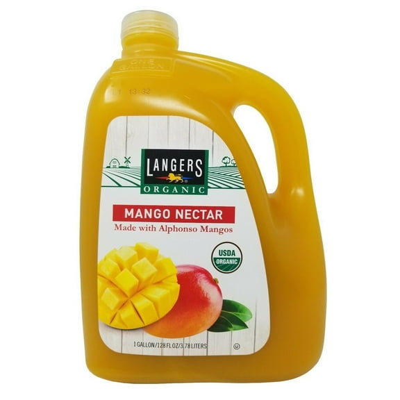 Langers Organic Mango Nectar Made with Alphonso Mangos 1 Gallon