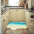 thumbnail image 5 of 1 Pack Beach Wall Decals , Removable Sticker , Beach 3d Bedroom Living Room Floor Paste Kindergarten Environment Decoration Home Decor, Bathroom Kitch, 5 of 5