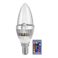 thumbnail image 2 of Bombilla LED E14/E12 De 3 W RGB Que Cambia De Color Con Kit De Control Remoto, 16 Colores, Gradación Ajustable Y Velocidad De Salto, Alta Eficiencia, 2 of 7