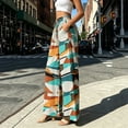 thumbnail image 6 of Zormilly Boho Pants for Women Elastic High Waisted Flowy Wide Leg Pants with Pockets Printed Loose Straight Leg Pants, S-2XL, 6 of 6