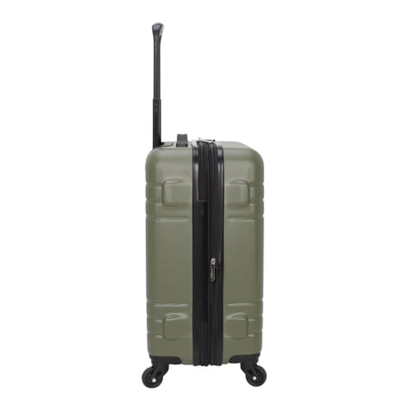 PROTEGE 3-PIECE HARDSIDE LUGGAGE SET WITH 360 SPINNER WHEELS AND DIVIDER POCKETS, INCLUDES CARRY-ON AND 2 PACKING CUBES, SAGE