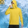 thumbnail image 2 of UPF 50+ Sun Protection Hoodie for Men Long Sleeve shirts with Mask Hiking Fishing Performance T-Shirts Light Breathable Tops Quick Dry Athletic Stretch UV SPF T-Shirts Going Out Fishing Clothes, 2 of 7