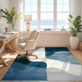 thumbnail image 3 of Design&I 2'x3' Ultra Soft Door Mat, Slate Blue Grey Abstract Design Flowing Brushstroke Marbled Watercolor Art Fluffy Washable Easy Care Indoor rug for Bedside Entryway, 3 of 7