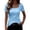 Blue, variant on T-Shirt Women Short Sleeves Black Basic Tees Summer Tops Cute Womens Tops