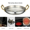 thumbnail image 5 of Paella pan with flat double handles, frying pan, wok stir-fry pan cookware, non-stick coated stainless steel pan for restaurant or camping pan, 5 of 6