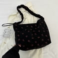 thumbnail image 1 of Bolso de hombro con estampado de fresas para mujer con correa fruncida bolso informal de viaje para mujer, 1 of 9
