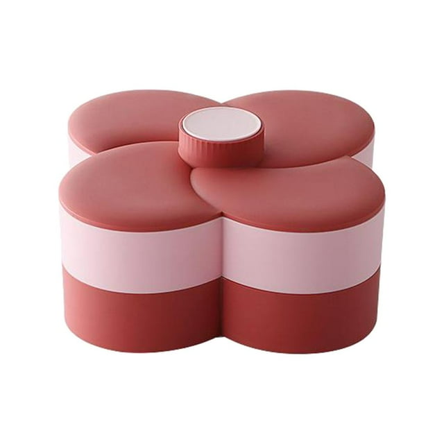 Bandejas giratorias para dulces con forma de pétalos, resistentes al agua y con diseño creativo. rojo