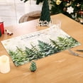 thumbnail image 6 of Christmas Placemats Set of 6, 12x18 inch Green Christmas Tree Table Mats with Snowflake, Winter Holiday Merry Christmas Placemats for Home Kitchen Farmhouse Party Banquets Decoration, 6 of 6