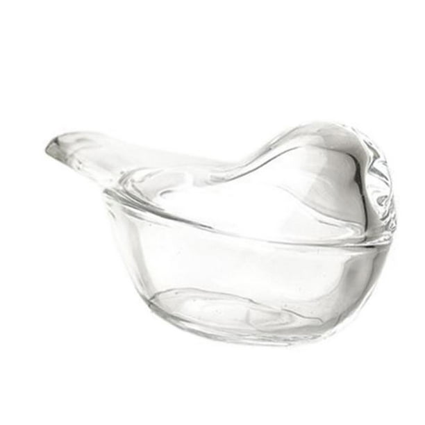 Joyero organizador con decoración de pájaros de cristal, joyero, collar, joyería transparente Claro