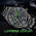 thumbnail image 3 of Watches for Men Fashion Sport Stainless Steel Case Steel Band Quartz Analog Wrist Watch, 3 of 7