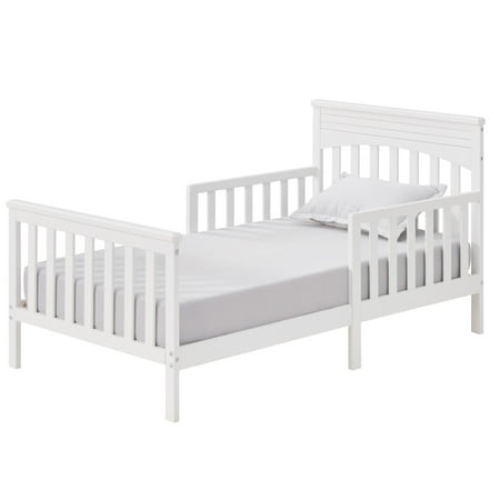 UPC: 0082056280643 | Oxford Baby Harper Wood Frame Toddler Bed with Guardrails and Flat-Top Headboard Snow White