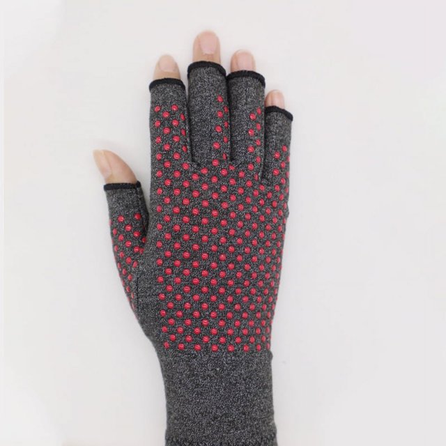 Guantes de compresión antideslizantes de medio dedo para entrenamiento de articulaciones, rehabilitación, deportes al aire libre, guantes de entrenamiento de fitness