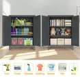 thumbnail image 3 of Aukfa 47" Metal Storage Cabinet with Lock, Garage Tool Organizer for Garage,Home,Office, Dark Gray, 3 of 10