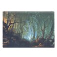 thumbnail image 1 of Occult Cutting Board, Whimsical Forest Reflection in Lake Deep Dark Surreal Illustration, Decorative Tempered Glass Cutting and Serving Board, Large Size, Brown Teal, by Ambesonne, 1 of 1