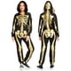 thumbnail image 1 of Disfraz Tipsy Elves, mono dorado con forma de esqueleto para mujer, talla M, 1 of 6