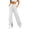 White, variant on Ozmmyan 2026 Womens Wide Leg Sweatpants High Elastic Waist Side Split Cuff Casual Loose Fit Lounge Pants with Pockets