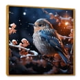 thumbnail image 2 of Designart "Winter Serenity Blue Bird II" Animals Framed Wall Art - Traditional Blue Bird Living Room Framed Canvas Art, 2 of 6