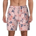 thumbnail image 3 of Uemuo Tropical Plants Pattern Mens Swim Trunks Quick Dry Board Shorts with Mesh Lining, Stretch Beach Shorts Quick Dry No-Chafing Board Shorts-Large, 3 of 9