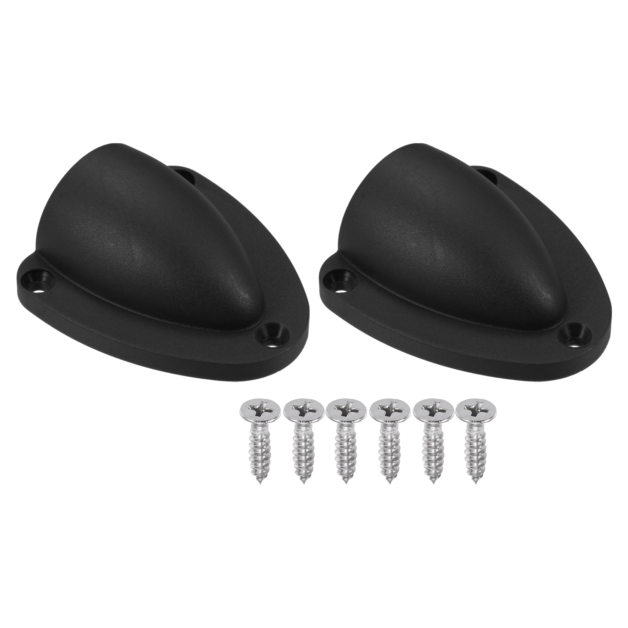 Unique Bargains 1 Pair 2.48"x2.28"x0.94" Marine Boat Transducer Wire Cable Cover Clam Shell Vent Wire Cover Black S