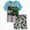 A125-Black, variant on Toddler Boy 2 Piece Set Tropical Print Short Sleeve Crewneck T Shirt and Shorts Set Vacation Outfits 6-12 Months 12-24 Months 2t 3t 4t 5t 6t 7t 8t 9t Children 18-24 Months