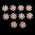thumbnail image 2 of 10 Piezas 15 Mm Chapado en Oro Metal Diamante Flor Botones Adornos Botones de Cristal Parte Posterior Plana Accesorios de Bricolaje Sujetadores de Cos Macarena Adornos de cristal, 2 of 8