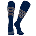 thumbnail image 1 of PEAR SOX Striped OTC Baseball, Softball, Football Socks (C) Navy, Silver, Graphite (L), 1 of 3