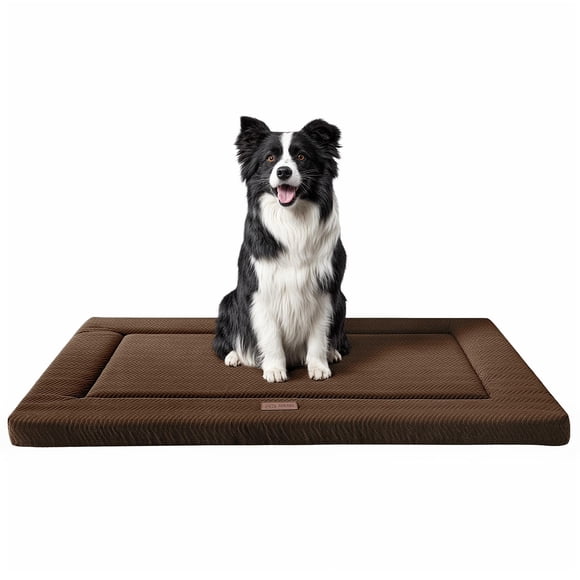 Cama para Perros WESTERN HOME con Espuma de Alta Resiliencia para Jaula Marrón