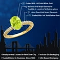 thumbnail image 2 of Gem Stone King 14K Two Tone Gold Yellow Lemon Quartz and Lab Grown Diamond Engagement Ring for Women | 1.81 Cttw | Oval 9X7MM | Gemstone Birthstone | Size 9, 2 of 6