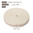 thumbnail image 2 of Unique Bargains 5/8 Pouce Plat Large 3 Mètres / 10ft Longue Mèche à Huile de Coton avec Point Rouge, 2 Rouleaux, 2 of 5