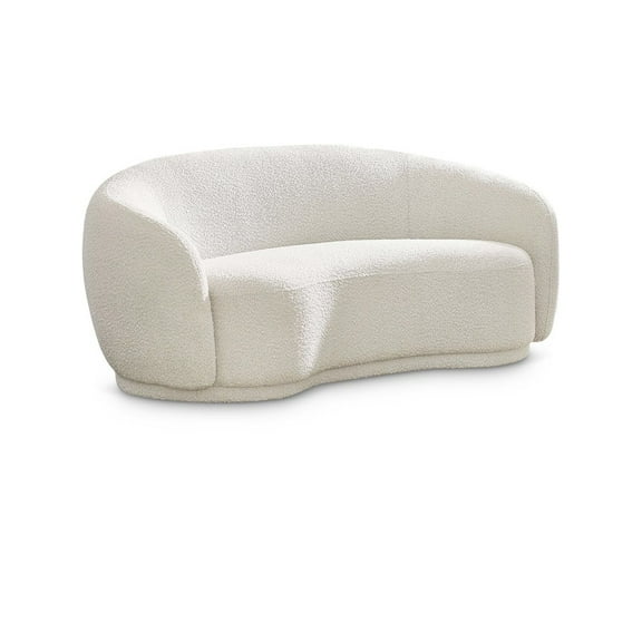 Meridian Furniture Hyde Modern Boucle Loveseat, Cream