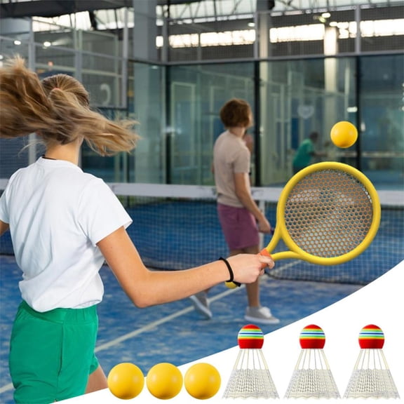 Outoloxit Children's Badminton Racket Set with Parent-Child Interactive Toys for Indoor Outdoor Sports, Perfect Gift for Elementary School Students