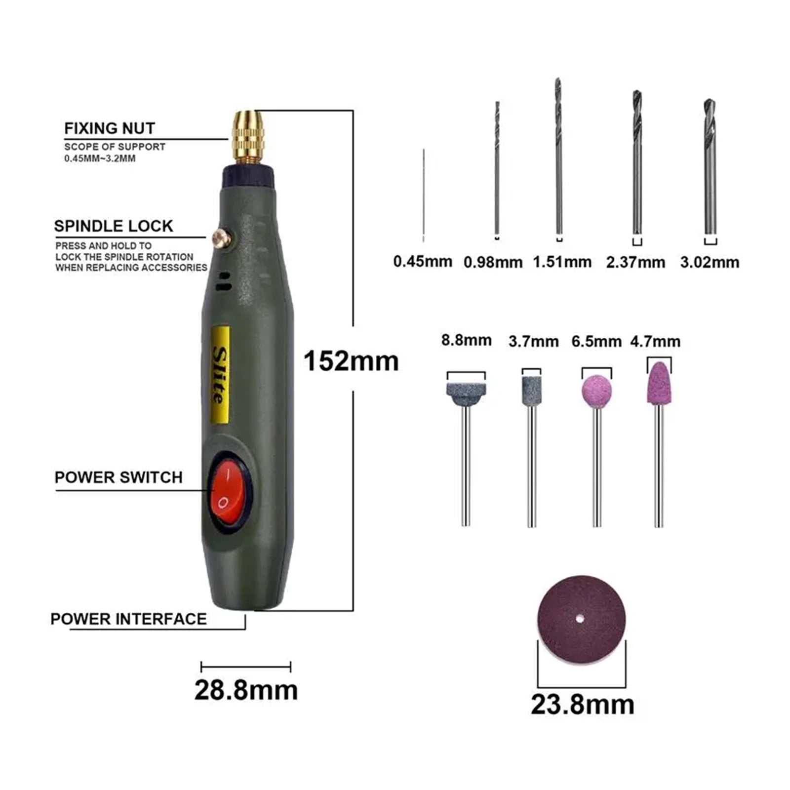 Mini Electric Drill Set Jewelry Equipment DIY Epoxy Resin Jewelry Making Tool Kit For Bead Wood Resin Craft Polishing Drill