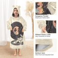 thumbnail image 3 of FORMRS Wearable Blanket Hoodie with Sleeves for Kids Cozy Flannel Sweatshirt, Space Record, 3 of 7