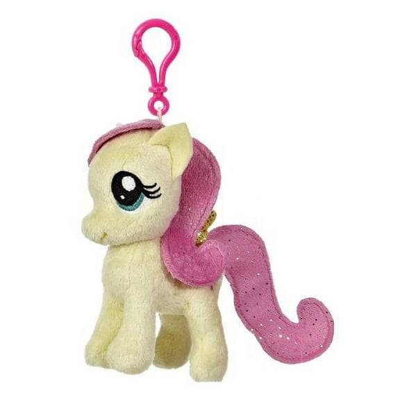 Aurora World My Little Pony Clip-On Fluttershy Pony Plush, 4.5"