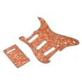 thumbnail image 1 of ST Guitar 3-Ply PVC Pickguard Set with 8-Hole Design, Aluminum Foil Shield & Installation Screws - Classic Style Backplate Included, Brown Pearl Finish, Anti-Scratch Protection for Clearer Brighter, 1 of 7