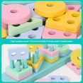 thumbnail image 3 of CNKOO - Juguetes de madera para clasificar, apilar y clasificar formas para niños pequeños, apilador de reconocimiento de colores Montessori, rompecabezas de bloques educativos tempranos para niños y, 3 of 7