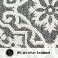 thumbnail image 5 of Nicole Miller New York Patio Country Danica Transitional Geometric Indoor/Outdoor Runner Area Rug, Black/Grey, 1'9"x7'2", 5 of 9