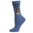 thumbnail image 4 of MeMoi Giddy Up Pup Bamboo Blend Crew Socks - Womens - Female, One Size, Black, 4 of 8