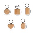 thumbnail image 2 of 5PCS Llaveros de madera en blanco Rectángulo Colgante de llavero de madera de haya para gra Two Trees  llavero, 2 of 7