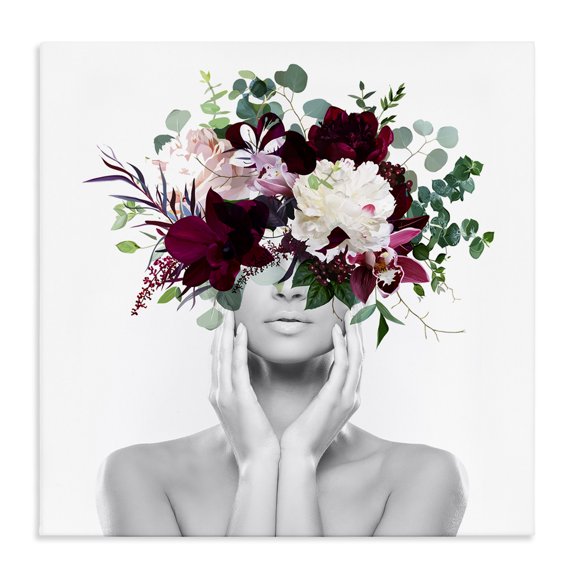 Stupell Industries Contemporary Modern Floral Arrangement Woman Canvas Art, 24 x 24, by Irena Orlov