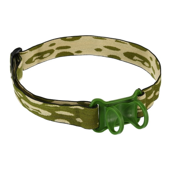 Uxcell Flashlight Headband Holder, Nylon Adjustable High Elastic Hands-Free Headlamp Headlight Strap, Green