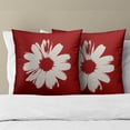 thumbnail image 2 of Red White Daisy Pillow Covers 18X18 Inch Set of 2 Modern Flower Throw Pillows Cover Spring Summer Decorative Pillowcase for Home Sofa Bedroom Porch, 2 of 7