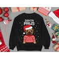 thumbnail image 4 of Tstars Boys Mens Unisex Christmas Sweatshirt Gift for Dog Lover Pug Fans Santa Paws Youth Xmas Shirt, 4 of 6