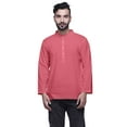 thumbnail image 1 of Atasi Long Sleeve Kurta For Men Solid Mandarin Collar Ethnic Shirt, 1 of 6