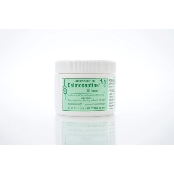 Calmoseptine Skin Healing Moisture Barrier Ointment - Effective for Wound Care, Diaper Rashes, Irritation, Burn, Cuts & Itching with Menthol & Zinc Oxide for Healthy Skincare - 2.5 Oz, Pack of 8