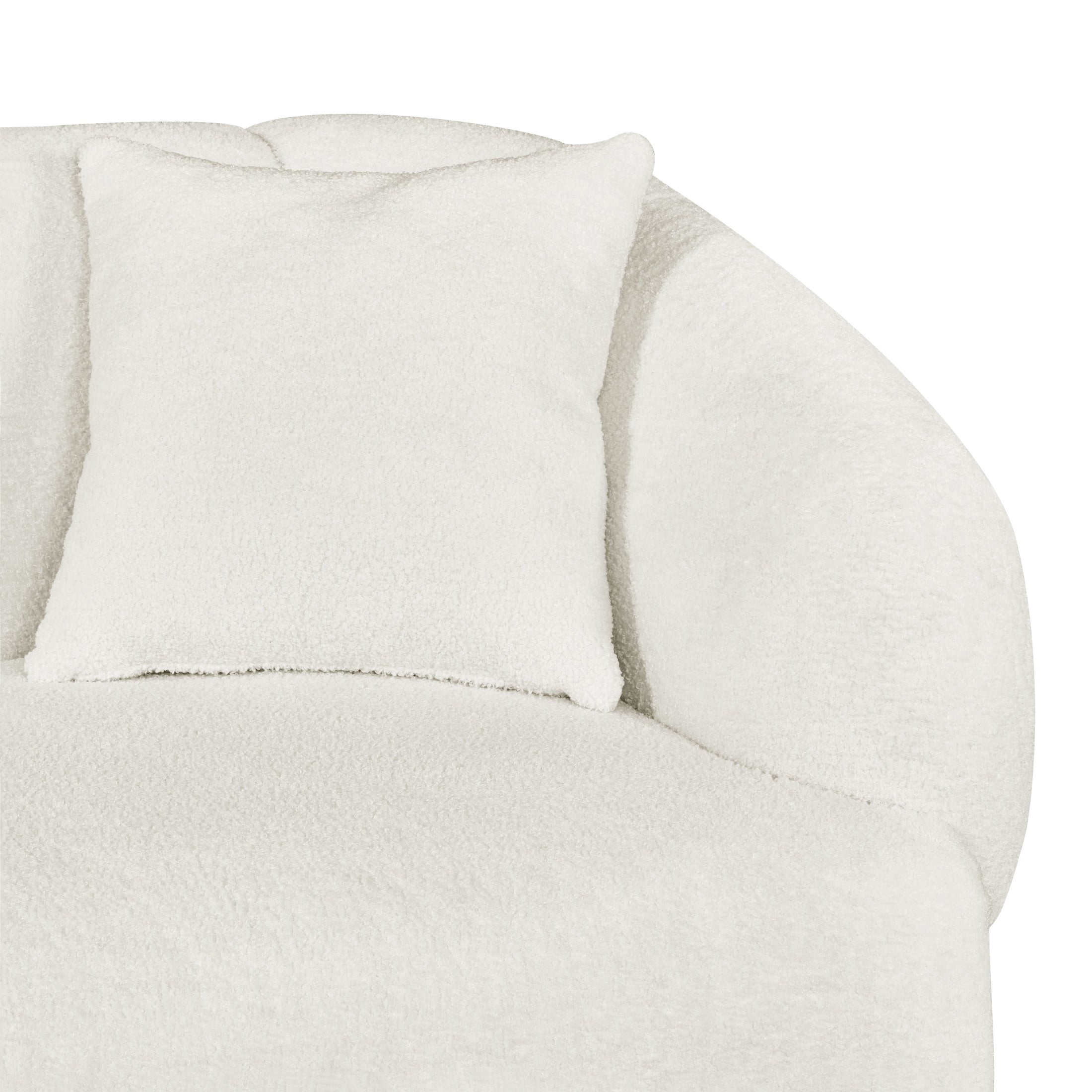 Christopher Knight Home 98.5" Curved Contemporary 3-Seat Sofa with Upholstered Plush Seating, Beige