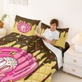 thumbnail image 4 of Erosebridal Pink Baseball Glove & Ball Print Full Size Sheets, Sweet Sports Bed Sheets for Kids Boys and Girls, 1 Flat Sheet, 1 Fitted Sheet and 2 Pillowcases, 4 of 6