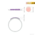 thumbnail image 5 of ANGARA Natural Half Eternity Seven Stone Amethyst Wedding Ring in 14K White Gold for Women (Size-2mm) | February Birthstone, Birthday, Anniversary, Jewelry Gift for Women | Natural Amethyst Ring, 5 of 9