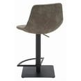thumbnail image 2 of SAFAVIEH Kynlee Gas Lift Tufted Barstool, Grey/Black (18.5 in. W x 17.75 in. D x 32.25/42.25 in. H), 2 of 10