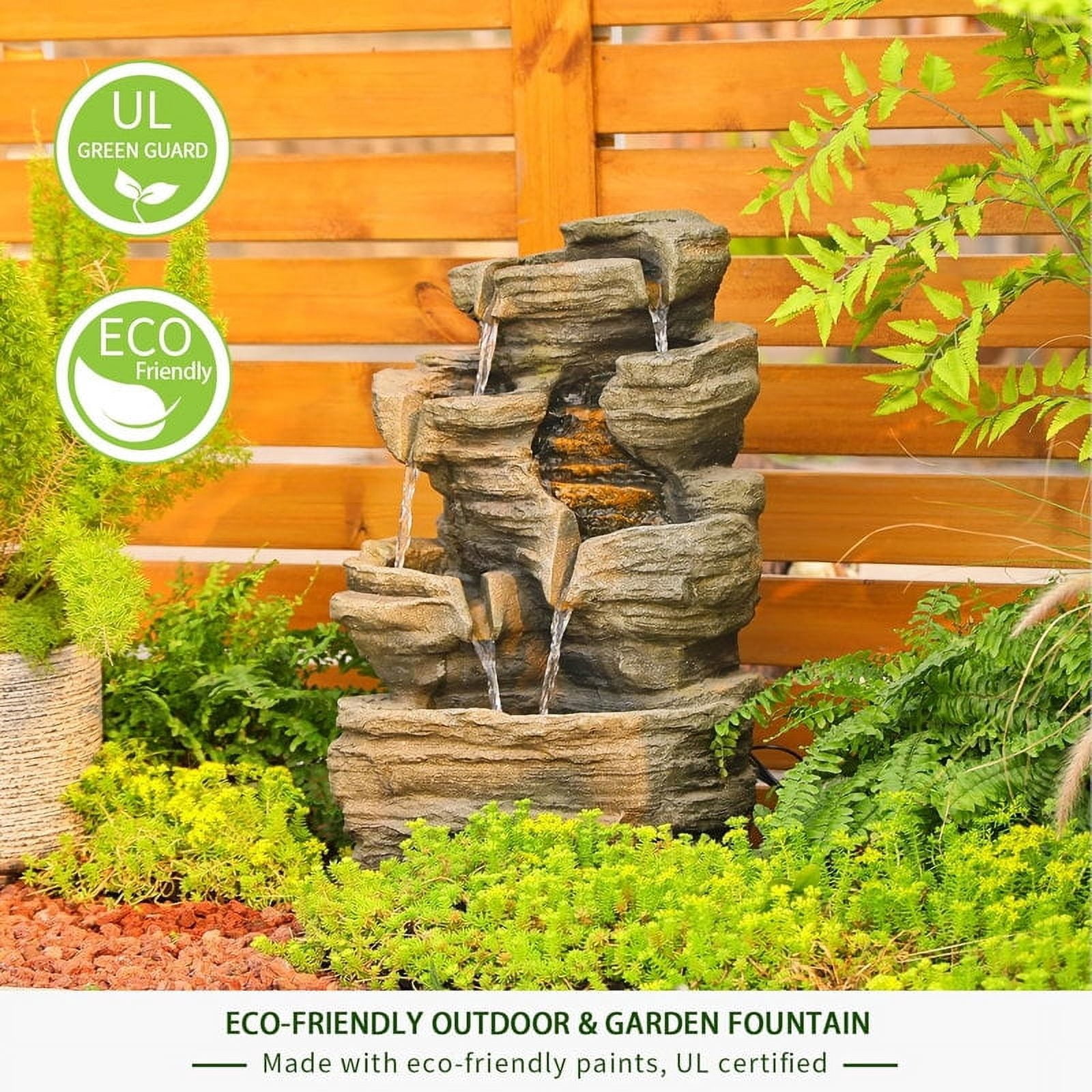 Garden Springs Zen Zone Polyresin Water Fountain